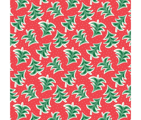 Liberty Christmas Collection - Merry & Bright - Dancing Trees - 100% Cotton