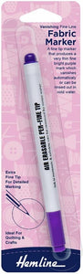 Hemline Fine Tip Fabric Marker Pen - Vanishing