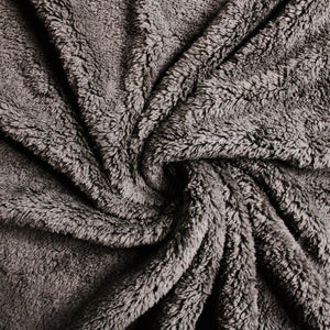 Supersoft Sherpa Fleece Fabric - Grey