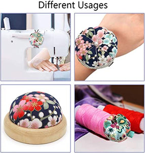 Floral Wrist/Clip/Sewing Machine Pin Cushion