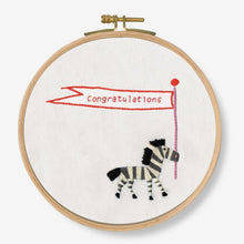 Load image into Gallery viewer, DMC Cross Stitch Kit - Congratulations! Zebra