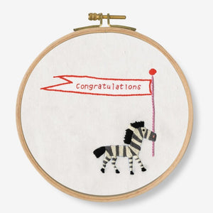 DMC Cross Stitch Kit - Congratulations! Zebra