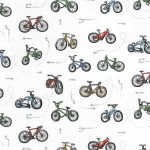 On Two Wheels - Scatter - 100% Cotton