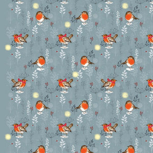 Christmas - Winter Moon - Robin - 100% Cotton