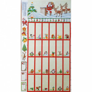 Christmas Advent Calendar - Fold Up & Sew - Cream - 100% Cotton