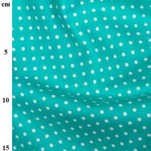 Cotton Poplin - Turquoise Spot