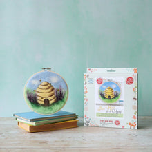 Load image into Gallery viewer, The Crafty Kit Company - Bee Hive in a Hoop Needle Felting Kit