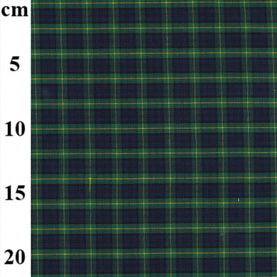 Check - 100% Cotton - Blue/Green/Yellow
