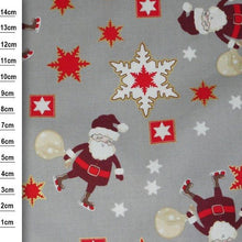 Load image into Gallery viewer, Christmas Santa &amp; Snowflakes - 100% Cotton