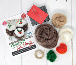 The Crafty Kit Company - Needle Felting Kit - Christmas Pud