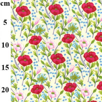 Cotton Poplin - Poppy Floral