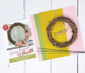 The Crafty Kit Company - Felt Cherry Blossom Wreath Sewing Kit