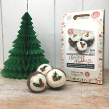 Load image into Gallery viewer, The Crafty Kit Company - Needle Felting Kit - Christmas Pud