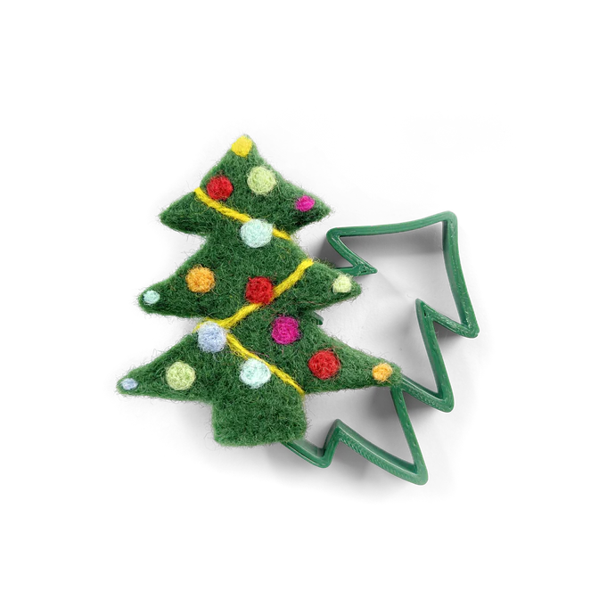 The Crafty Kit Company - Christmas Trees Needle Felting Kit