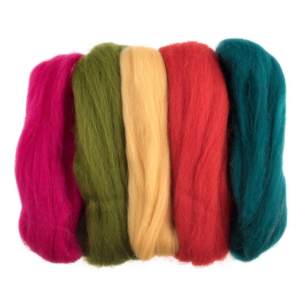 Needle Felting Wool Roving - Mixed Bags - 50gm