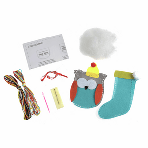 Christmas Stocking & Owl Sewing Kit