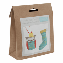 Load image into Gallery viewer, Christmas Stocking &amp; Owl Sewing Kit