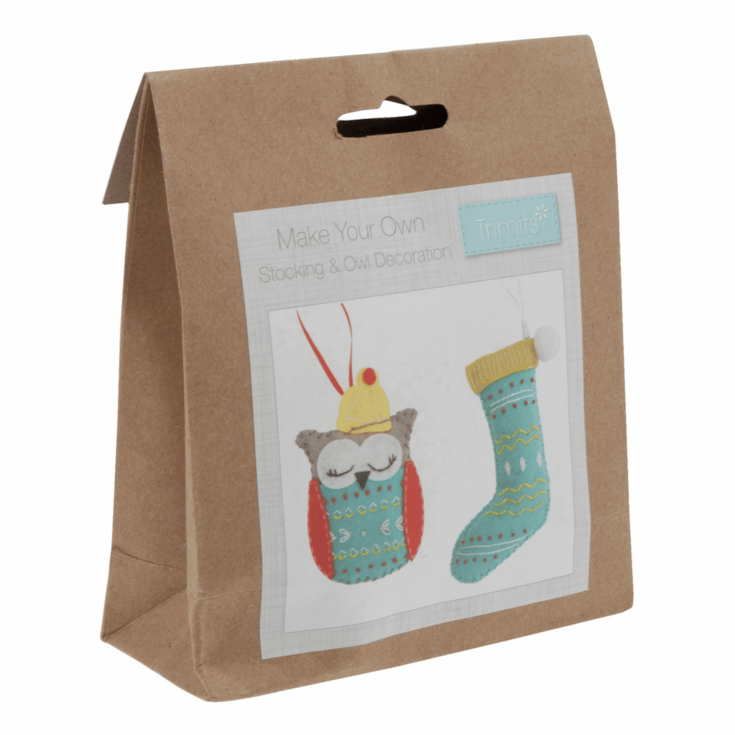 Christmas Stocking & Owl Sewing Kit