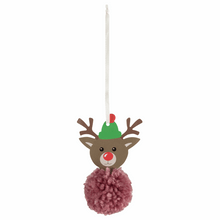 Load image into Gallery viewer, Christmas Reindeer Pom Pom Decoration Kit