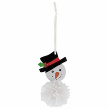 Load image into Gallery viewer, Christmas Snowman Pom Pom Decoration Kit