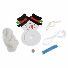 Load image into Gallery viewer, Christmas Snowman Pom Pom Decoration Kit