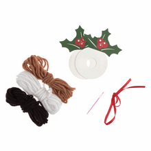 Load image into Gallery viewer, Christmas Pudding Pom Pom Decoration Kit