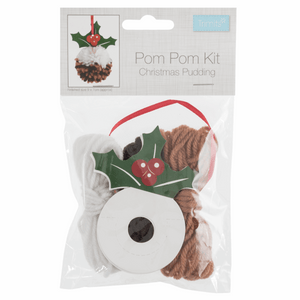 Christmas Pudding Pom Pom Decoration Kit