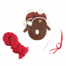 Load image into Gallery viewer, Christmas Robin Pom Pom Decoration Kit
