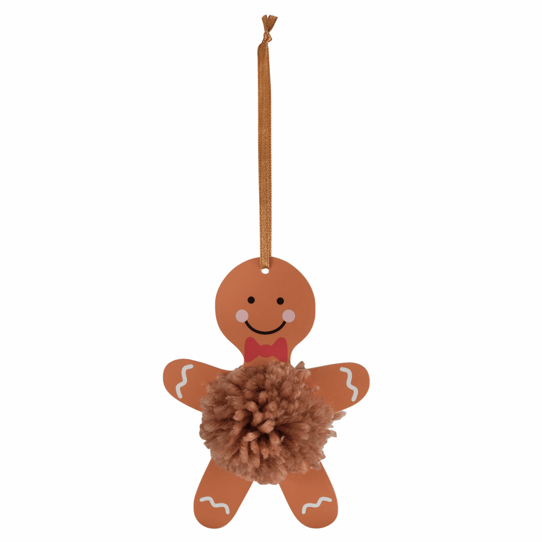 Gingerbread Man Pom Pom Decoration Kit