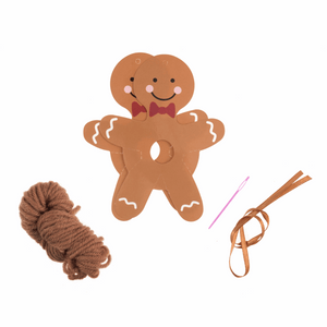 Gingerbread Man Pom Pom Decoration Kit