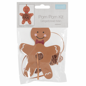 Gingerbread Man Pom Pom Decoration Kit