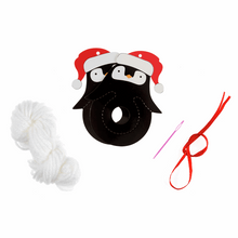 Load image into Gallery viewer, Christmas Penguin Pom Pom Decoration Kit