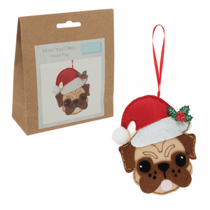 Christmas Pug in a hat Sewing Kit