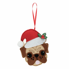Load image into Gallery viewer, Christmas Pug in a hat Sewing Kit