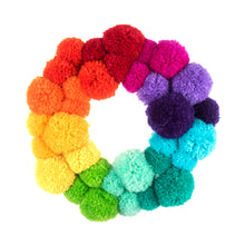 Load image into Gallery viewer, Rainbow Pom Pom Wreath Decoration Kit