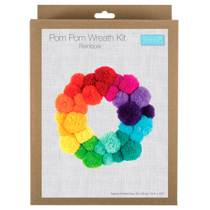 Rainbow Pom Pom Wreath Decoration Kit