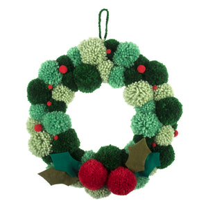 Christmas Pom Pom Wreath Decoration Kit