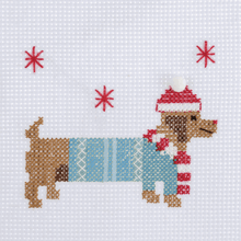 Load image into Gallery viewer, Christmas Daschund - Cross Stitch Kit