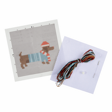 Load image into Gallery viewer, Christmas Daschund - Cross Stitch Kit
