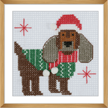 Load image into Gallery viewer, Christmas Beagle - Cross Stitch Kit