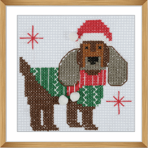 Christmas Beagle - Cross Stitch Kit