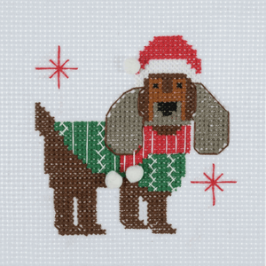 Christmas Beagle - Cross Stitch Kit