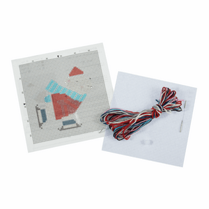 Christmas Skating Polar Bear- Cross Stitch Kit