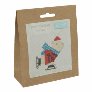 Christmas Skating Polar Bear- Cross Stitch Kit