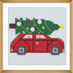 Christmas Tree Car - Cross Stitch Kit