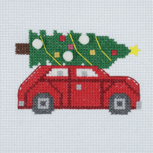 Load image into Gallery viewer, Christmas Tree Car - Cross Stitch Kit