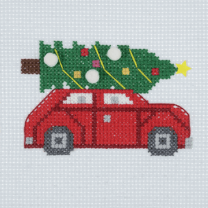 Christmas Tree Car - Cross Stitch Kit