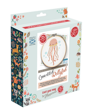 Load image into Gallery viewer, The Crafty Kit Company Cross Stitch - Jellyfish
