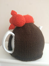 Load image into Gallery viewer, Sleeping Fox in the flower meadow - Knitted Tea Cosy Kit