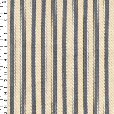 Ticking Fabric - Grey Stripe